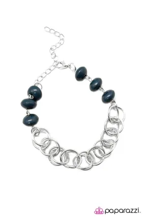 Divinely Divine Blue Chain Bracelet - Paparazzi Accessories