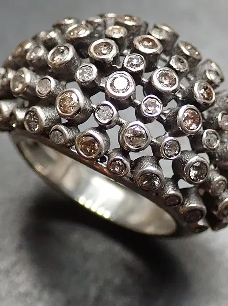 DOME CHAMPAGE DIAMONDS RING