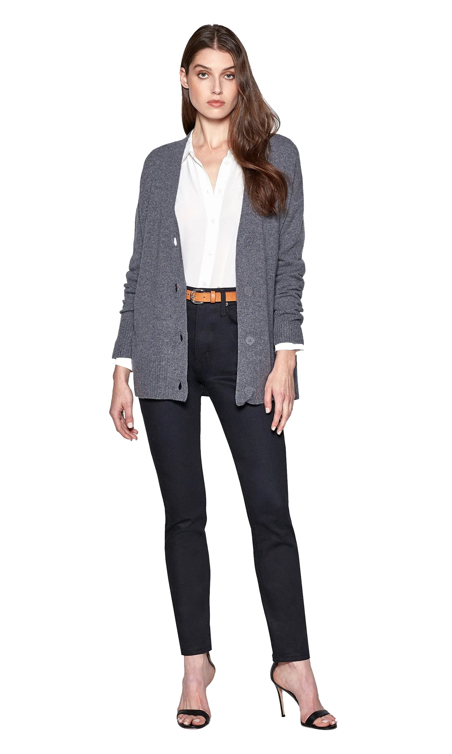 Elder Cashmere Cardigan - Grey