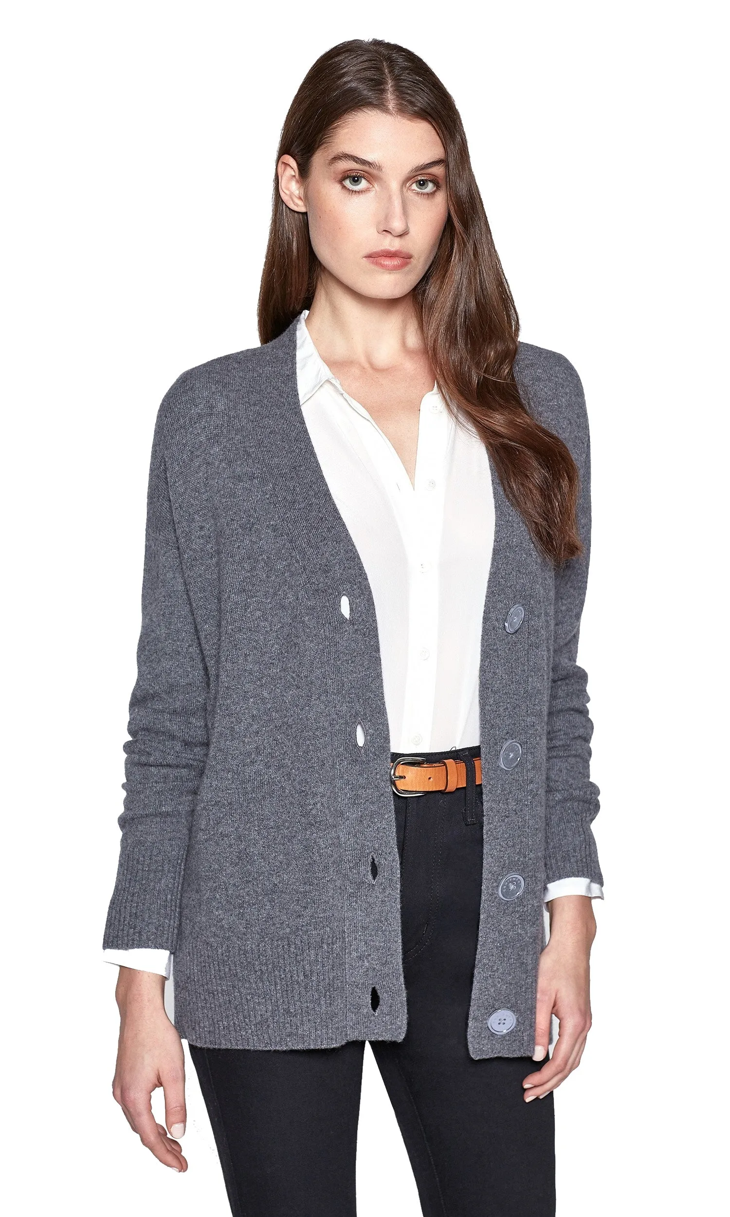 Elder Cashmere Cardigan - Grey