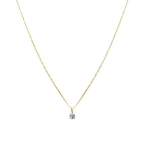 Element Necklace | 14k Gold & Aquamarine