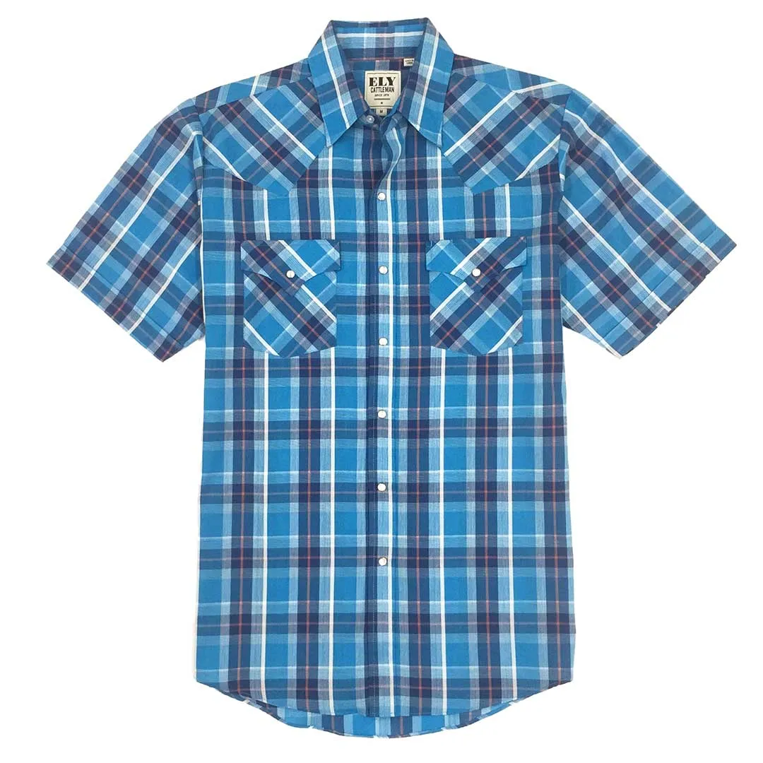 Ely Cattleman Men's Plaid Short Sleeve Shirt