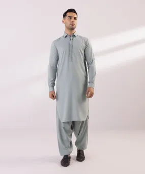 Embroidered Wash & Wear Suit