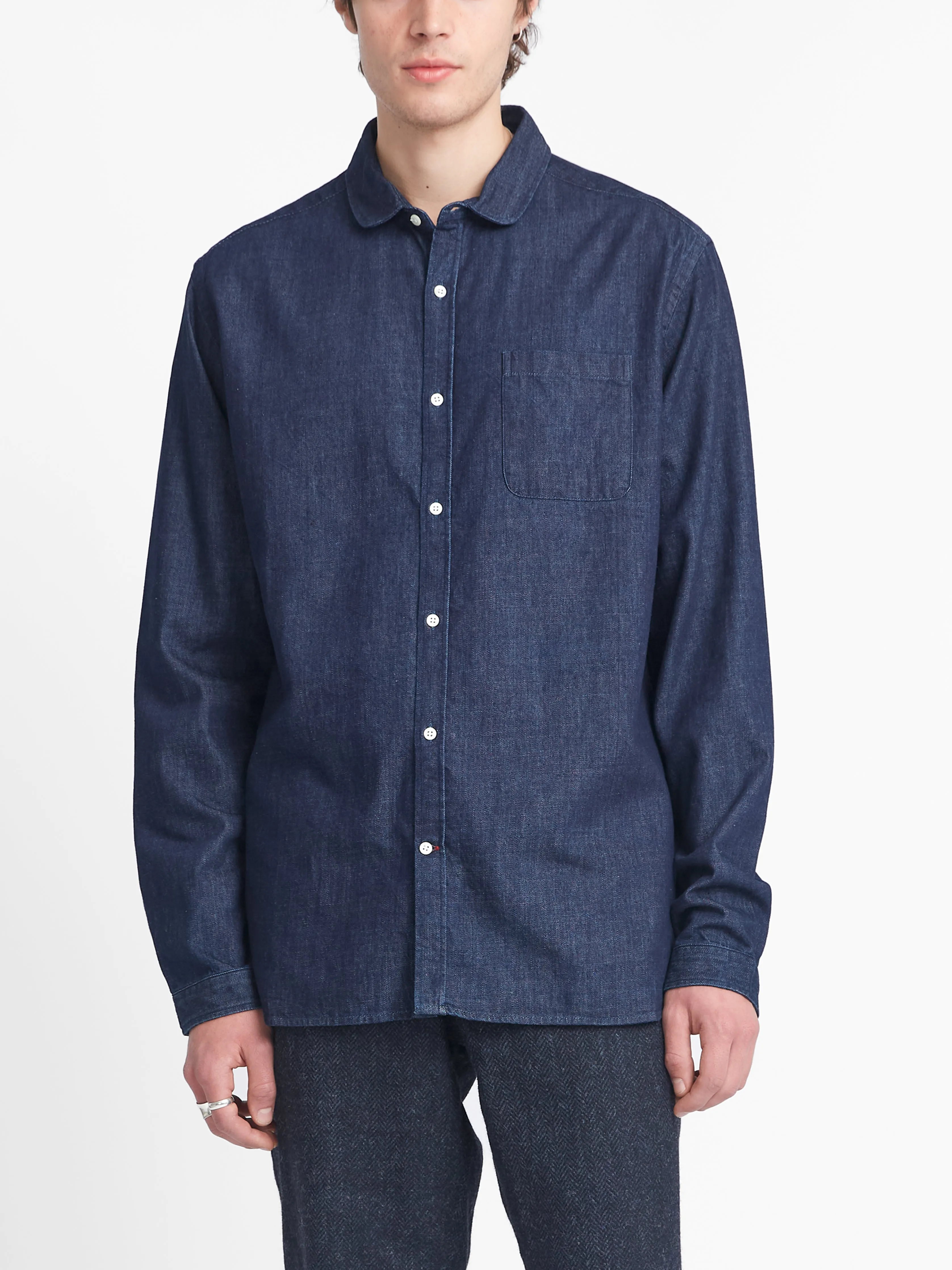 Eton Collar Shirt Mullins Denim Indigo Rinse