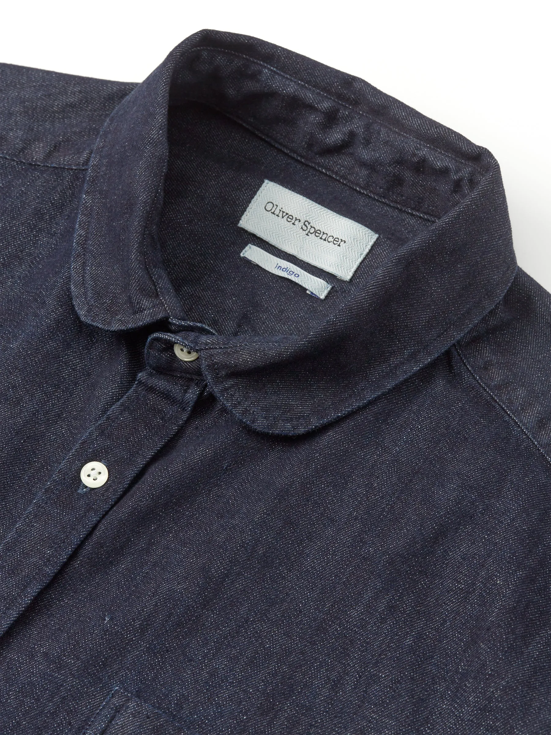 Eton Collar Shirt Mullins Denim Indigo Rinse