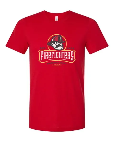 Firefighters Fighter Head Short Sleeve Tee - Red