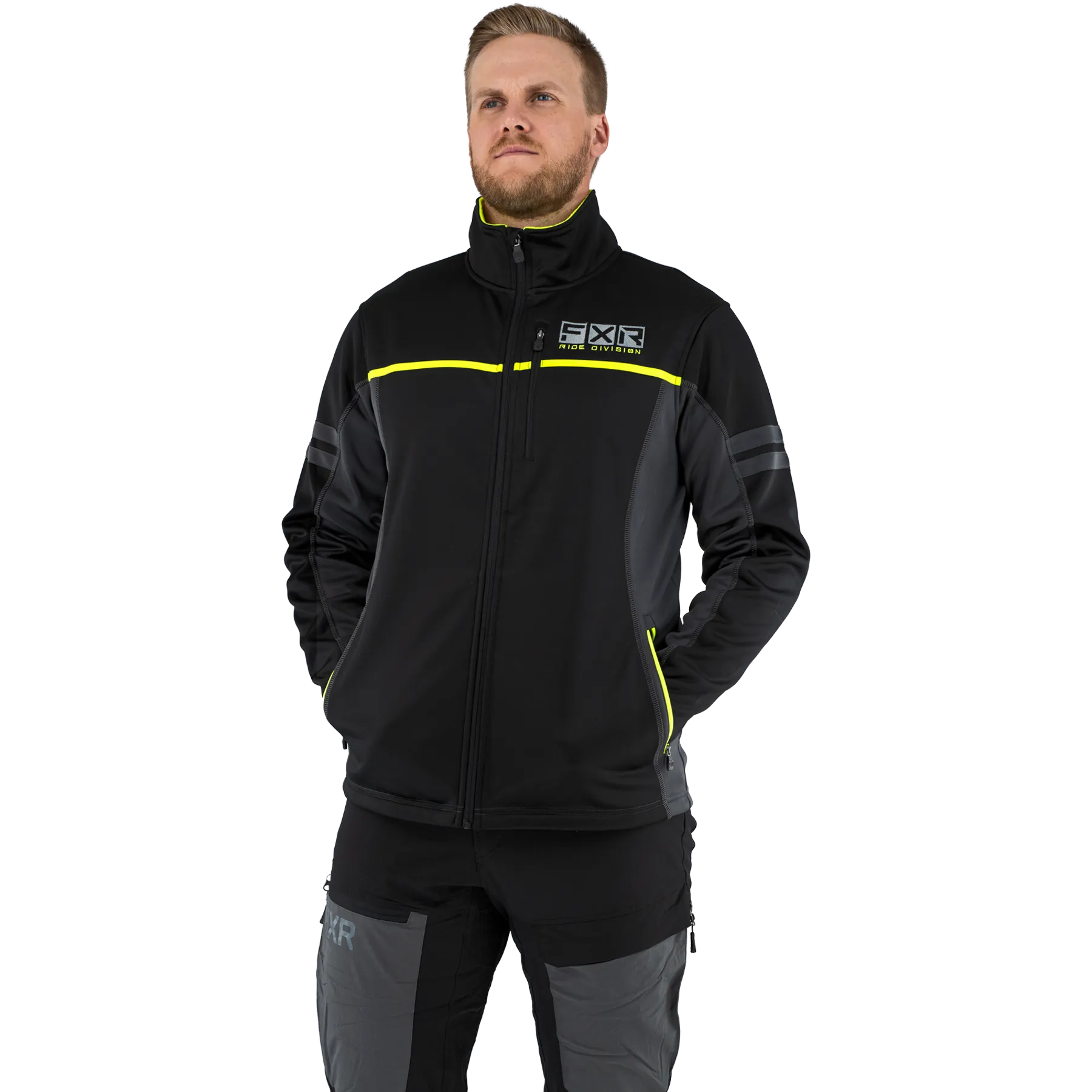 FXR Men's Elevation Tech Zip-Up Black/Hi-Vis