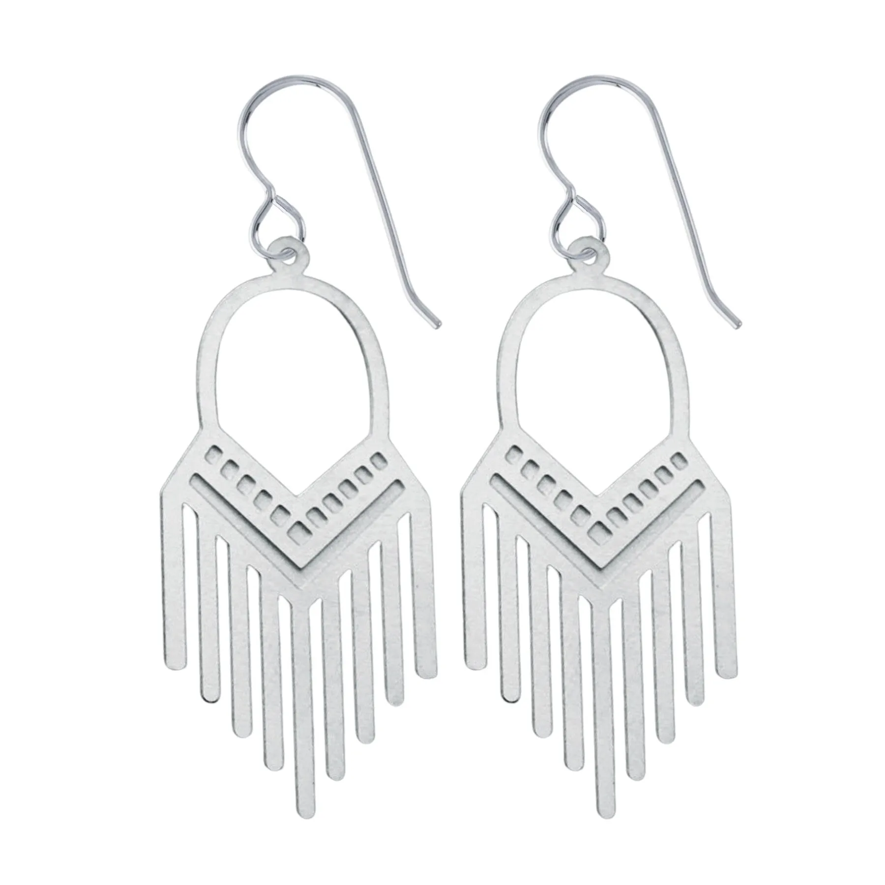 Geometric Fringe Earrings