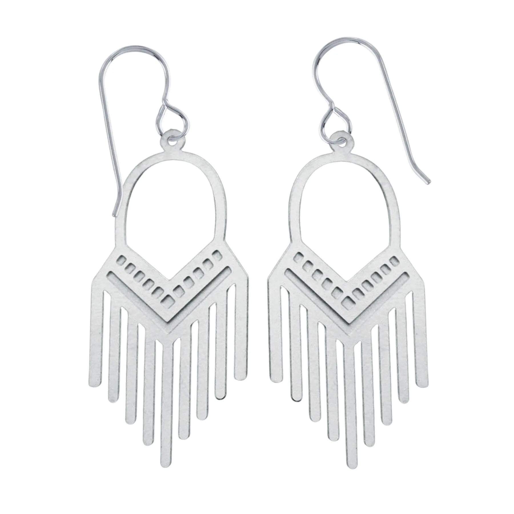 Geometric Fringe Earrings