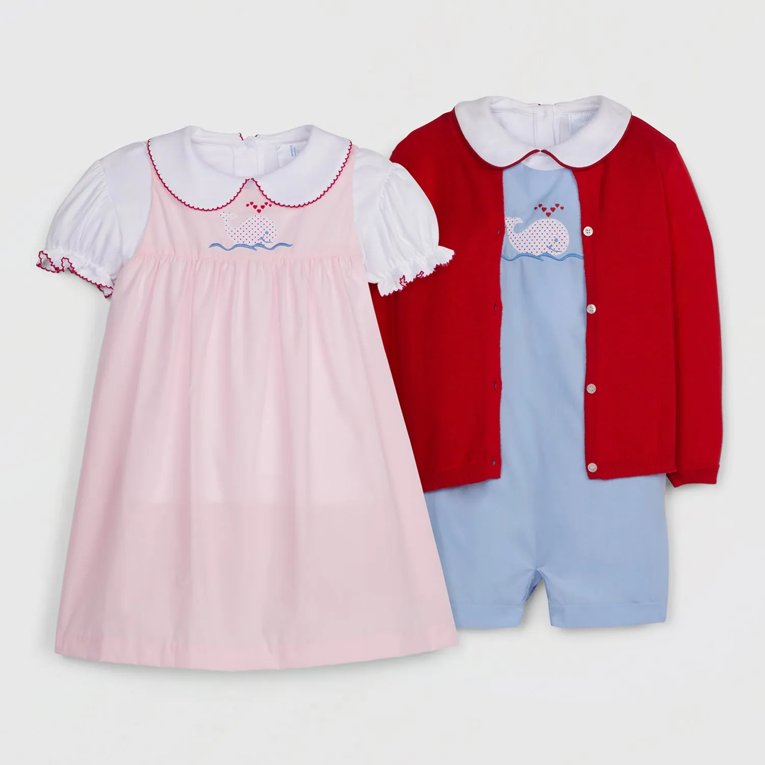 Girl's Short Sleeve Peter Pan Blouse - Red