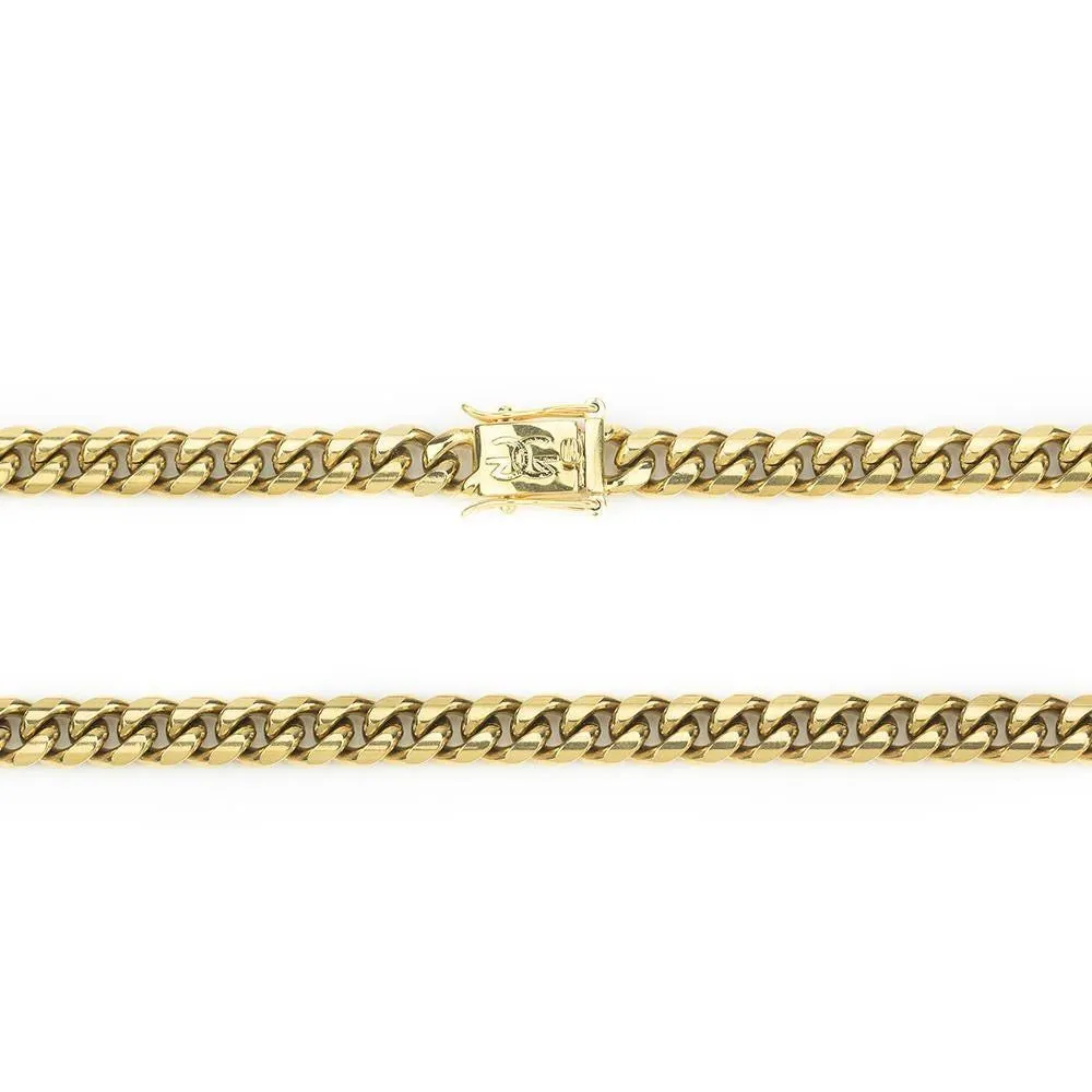 Gold Gods 8MM Miami Cuban Link Chain