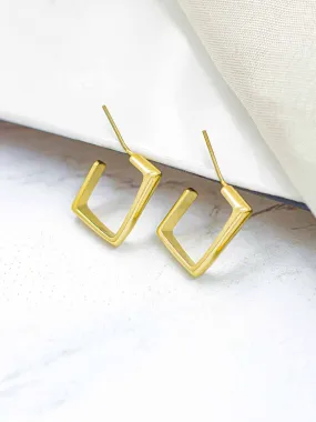 Gold Kathryn Semi Hoops