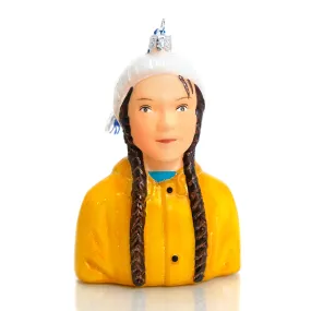 Greta Thunberg Climate Warrior Ornament