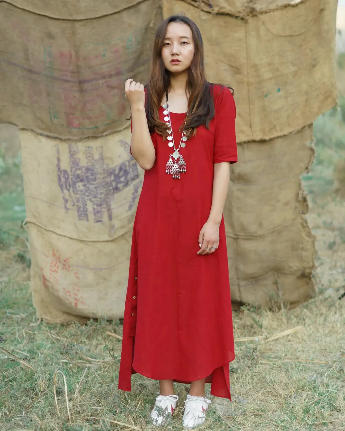 Gulaaz Dress – Red