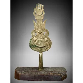 Hamsa Hand of Fatima Staff Standard Emblem Alam 1