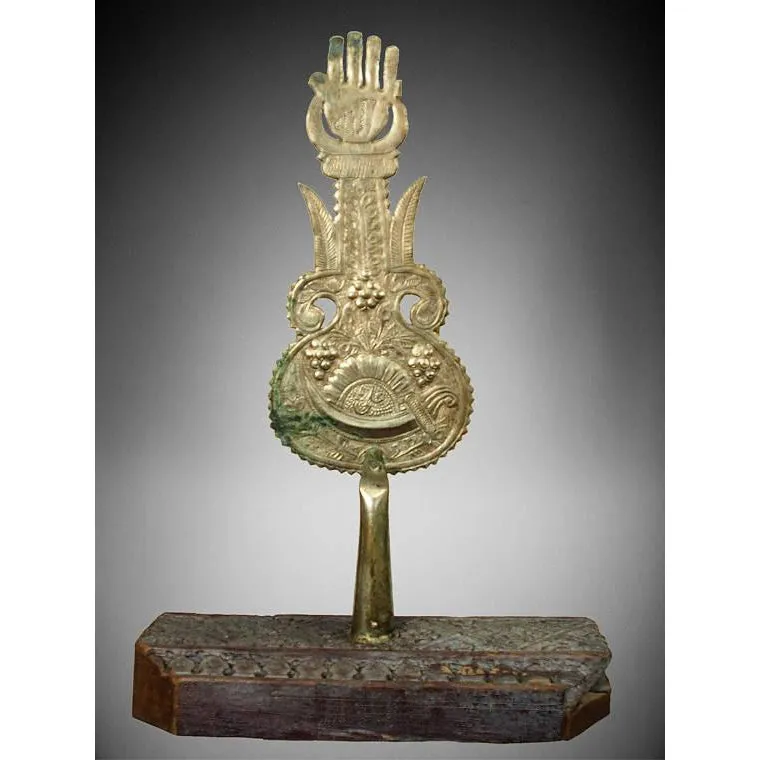 Hamsa Hand of Fatima Staff Standard Emblem Alam 1