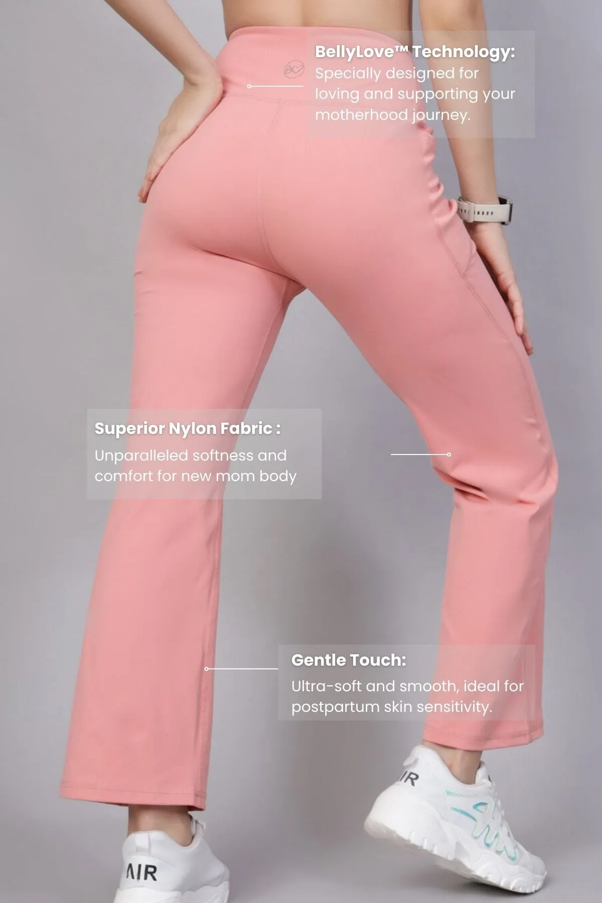 High Waisted Gentle Compression Carrot Postpartum Pants