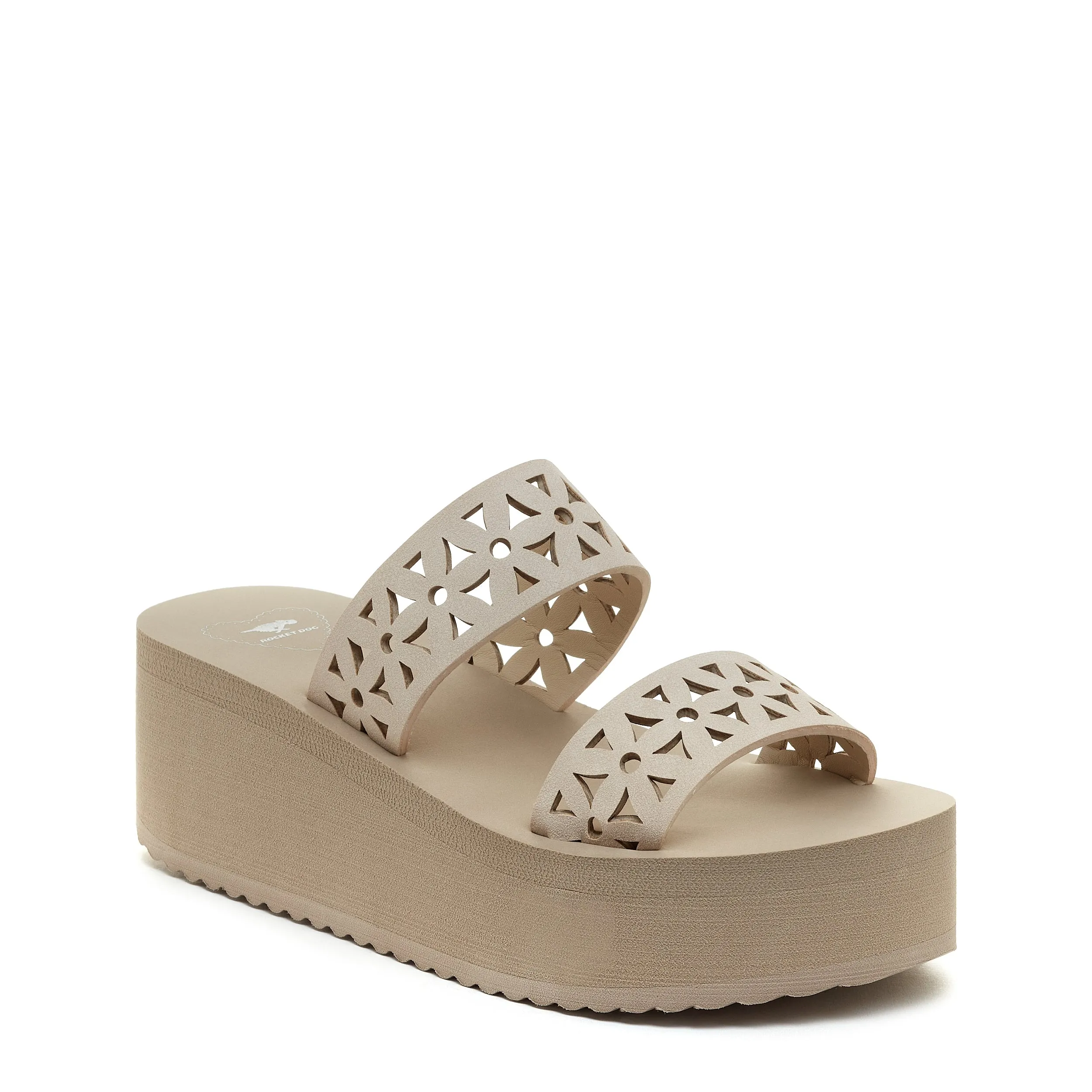 Hippy Natural Cutout Wedge Sandal