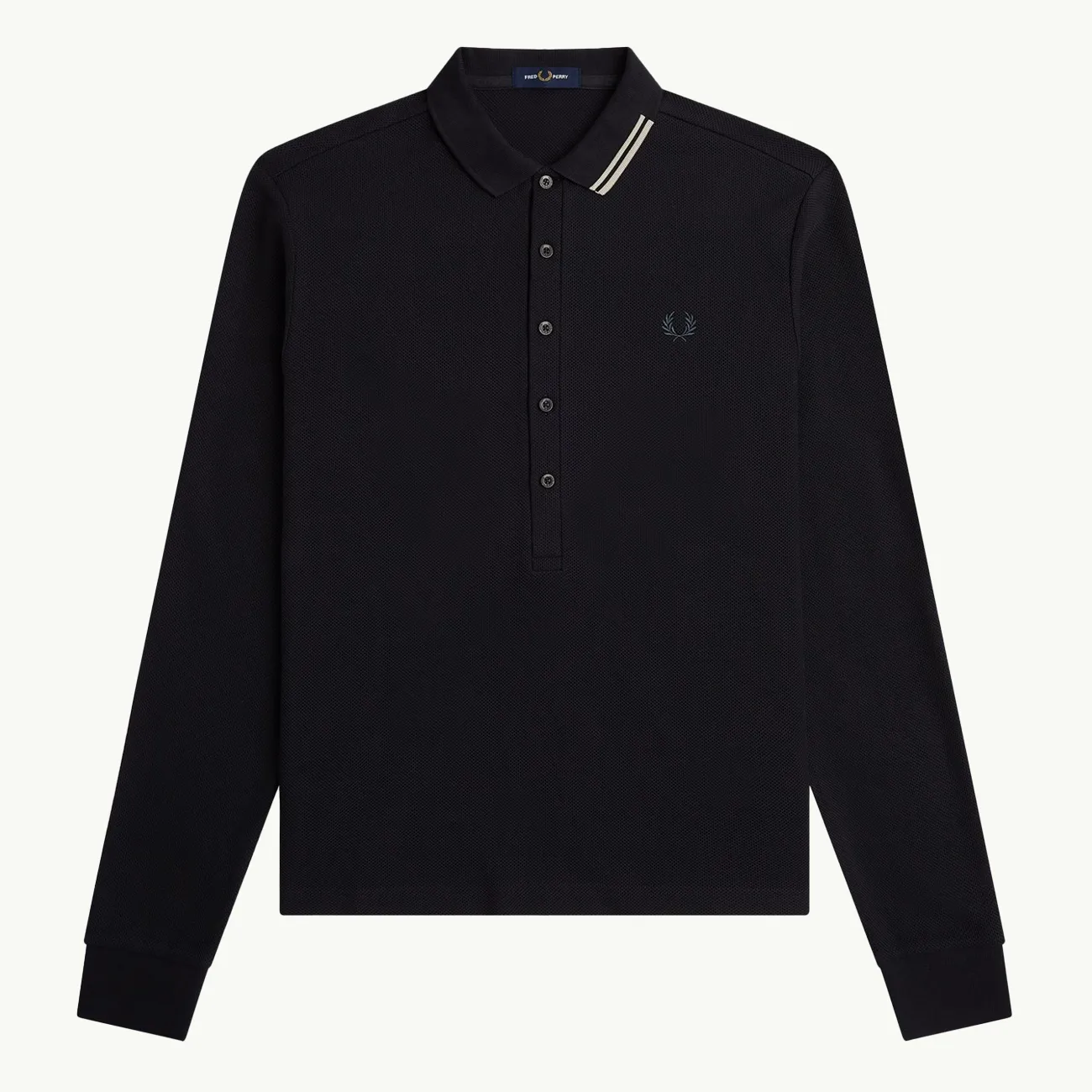 Honeycomb Texture Polo Shirt - Black