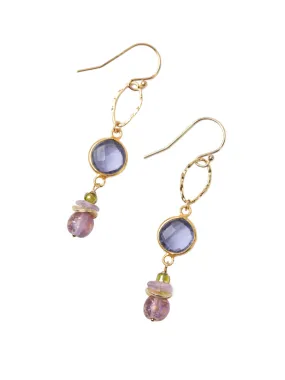 Hydrangea Gemstone Earrings by Anne Vaughan