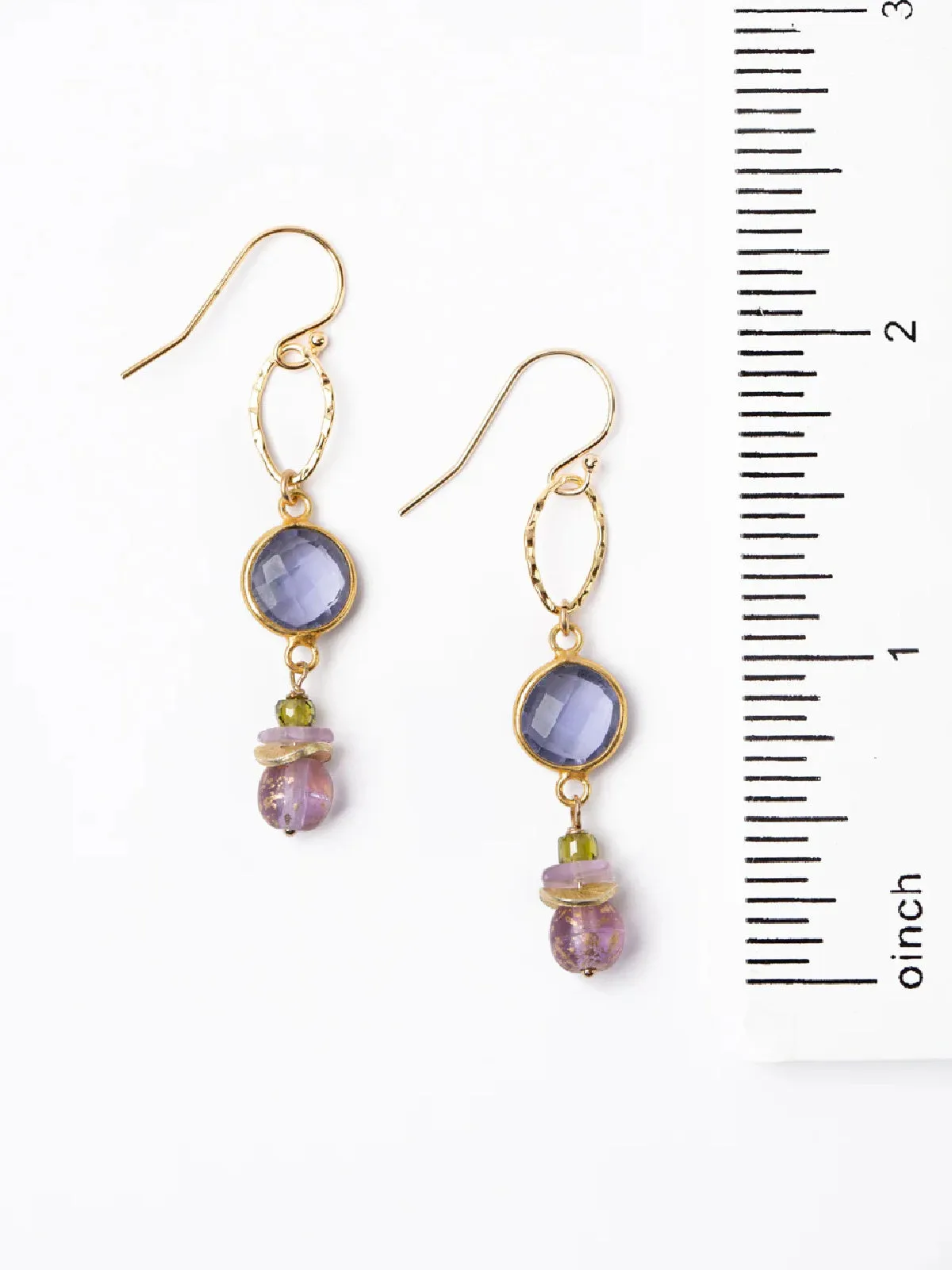 Hydrangea Gemstone Earrings by Anne Vaughan