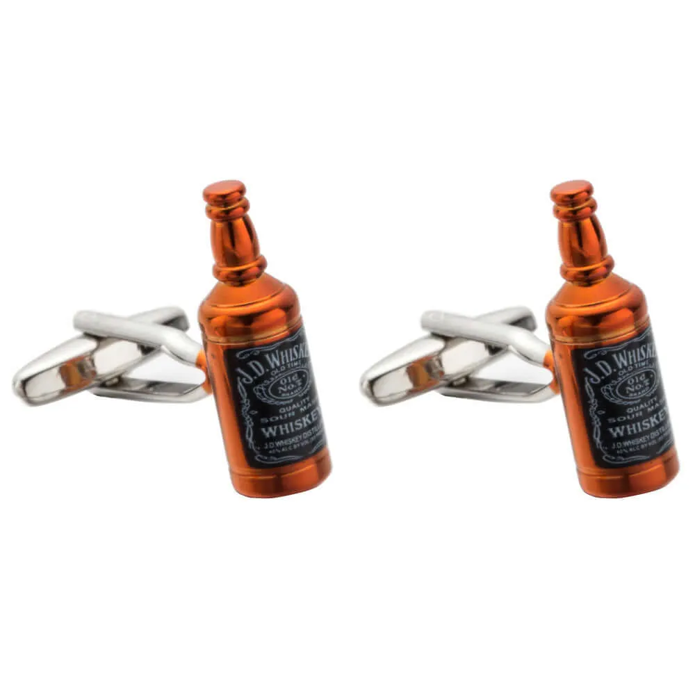 Jack Daniel's Whiskey Wine Bottle Swank Cufflinks