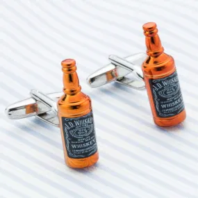 Jack Daniel's Whiskey Wine Bottle Swank Cufflinks