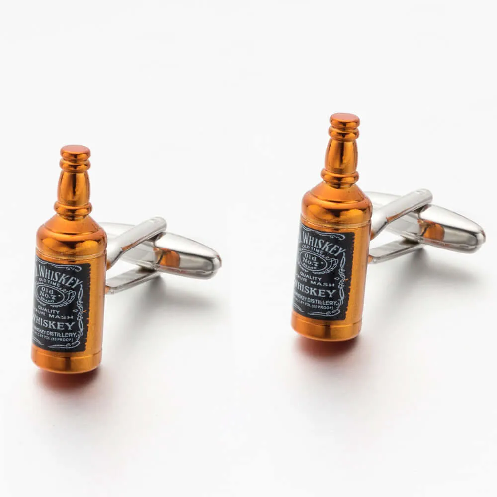 Jack Daniel's Whiskey Wine Bottle Swank Cufflinks