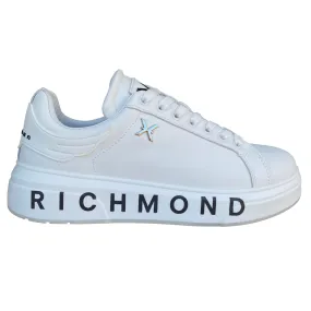 John Richmond men's leather sneakers shoe 22204/CP A white