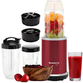 Kuvings Nutri Blender PRO Ferrari Red, Powerful 1000 Watts Motor, Longest Warranty 7 Years, Mixer/Grinder/Smoothie Maker, Blender for Smoothies and Juices, Stainless Steel Body, 2 Blade Set: Wet & Dry