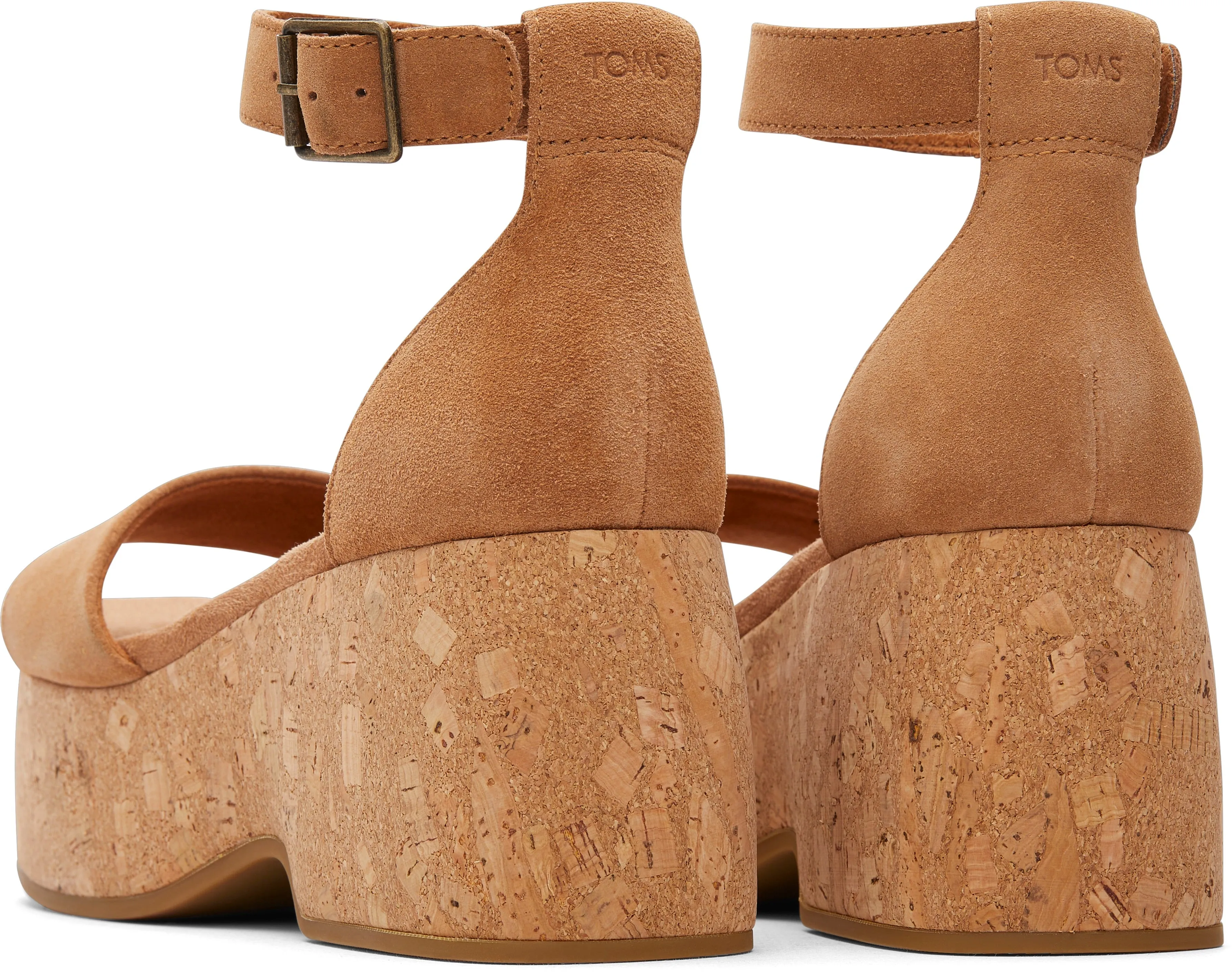 Laila Platform Sandal - Tan Suede