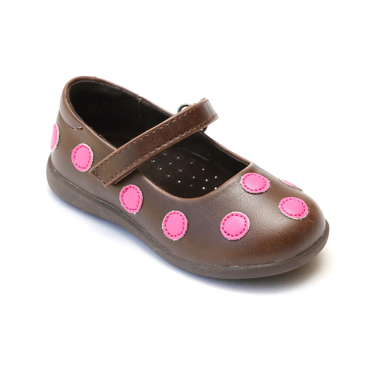 L'Amour Girls Polka Dot Mary Janes