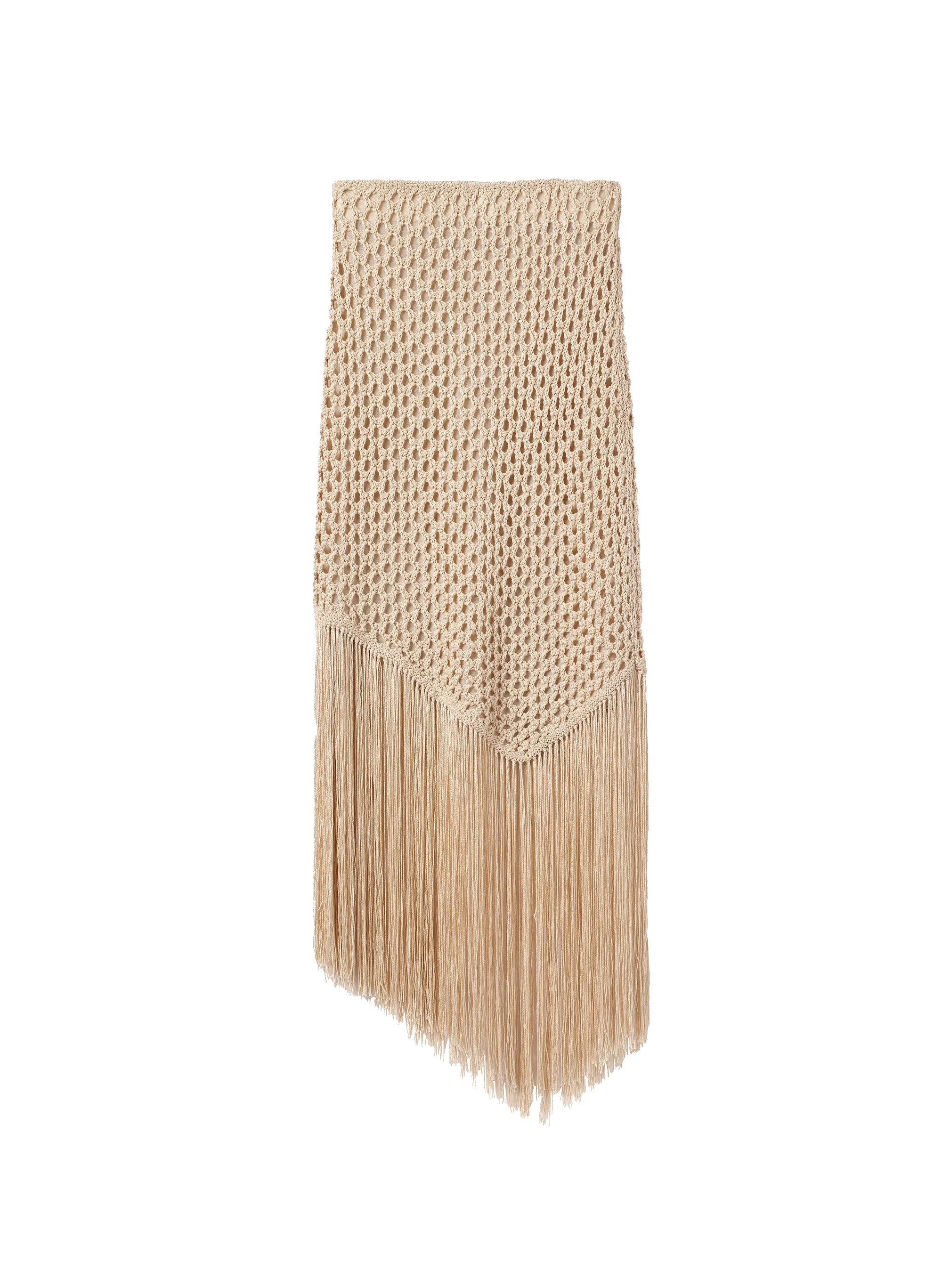 Leona Crochet Fringe Midi Skirt