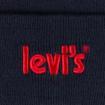 Levi's Beanie cap with embroidered writing 9A8513 C8D blue