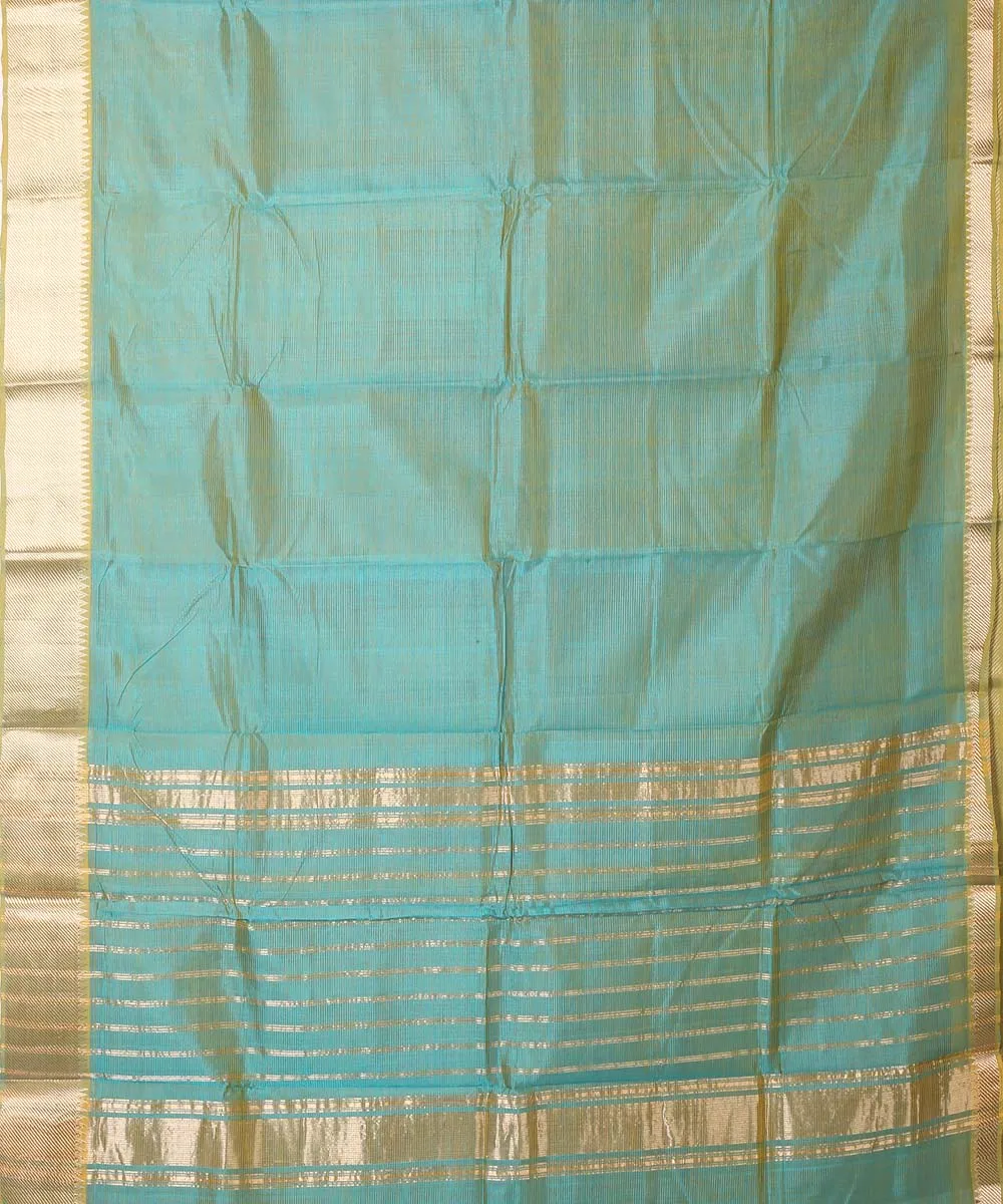 Lime green handwoven mangalagiri cotton silk saree