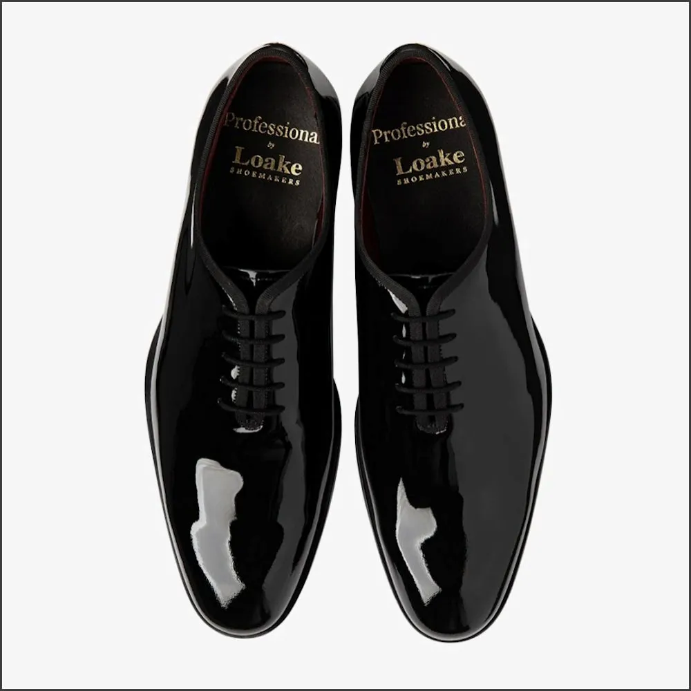 Loake Regal Black Plain Tie Shoe*