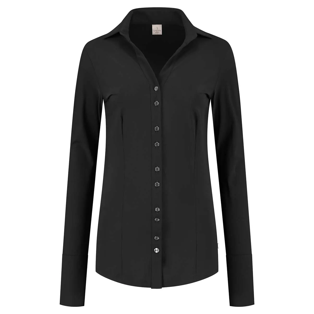 Longlady Z Blouse Travel Zwart