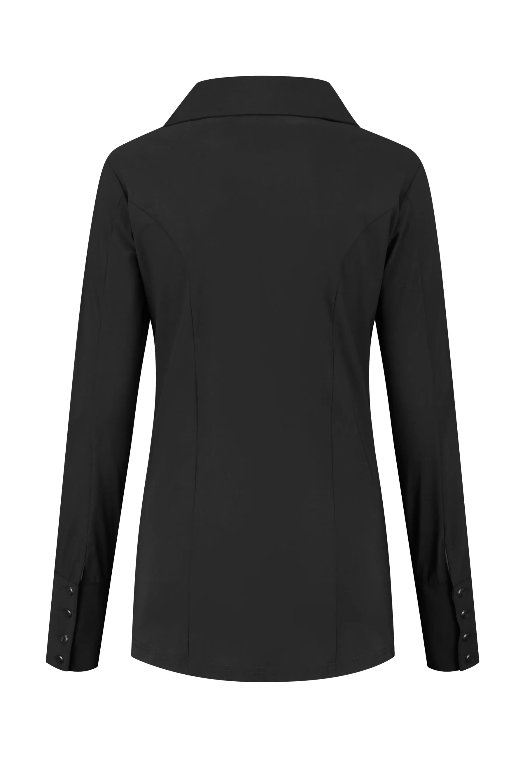 Longlady Z Blouse Travel Zwart