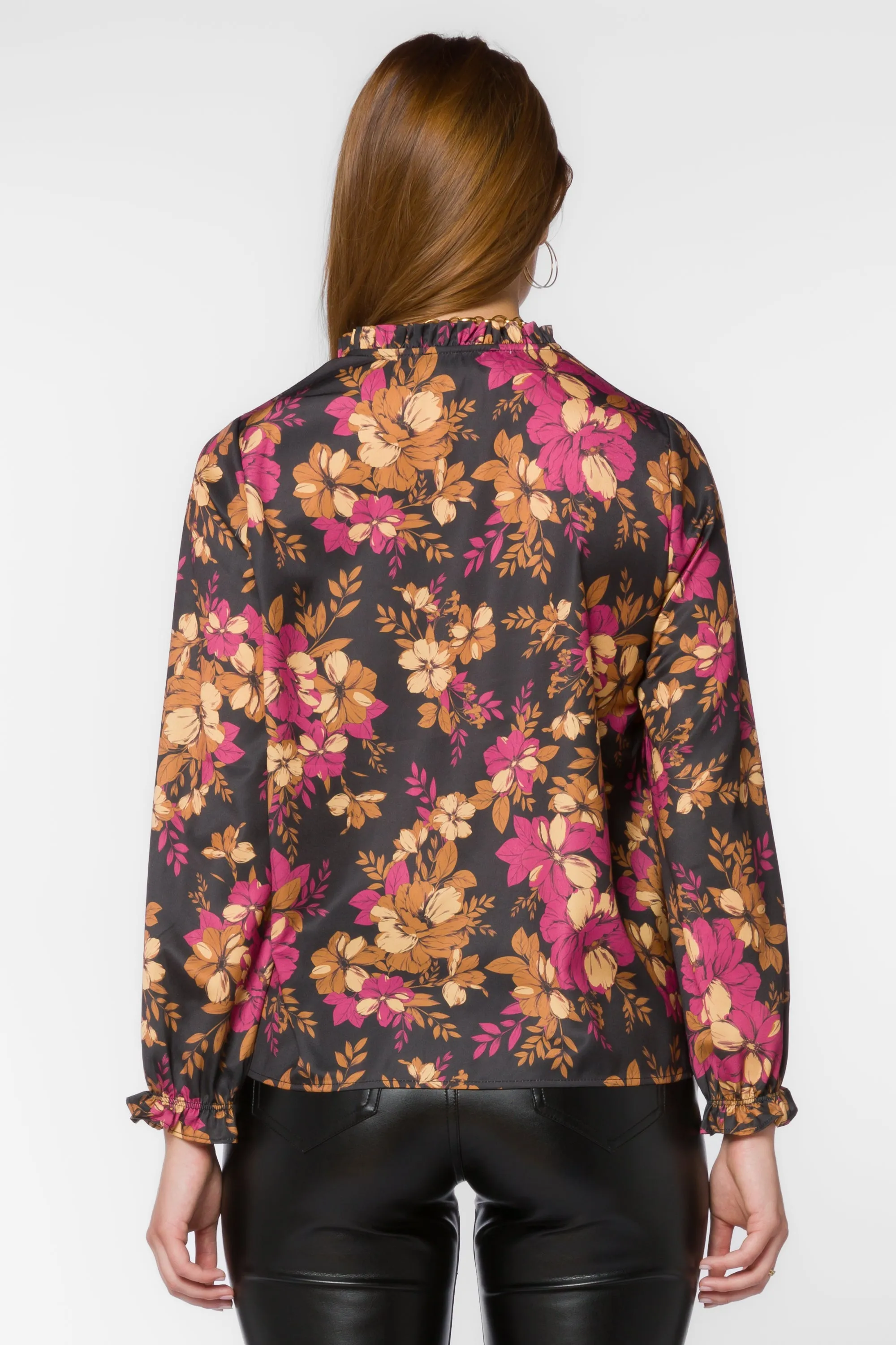 Maggie Gold Floral Blouse