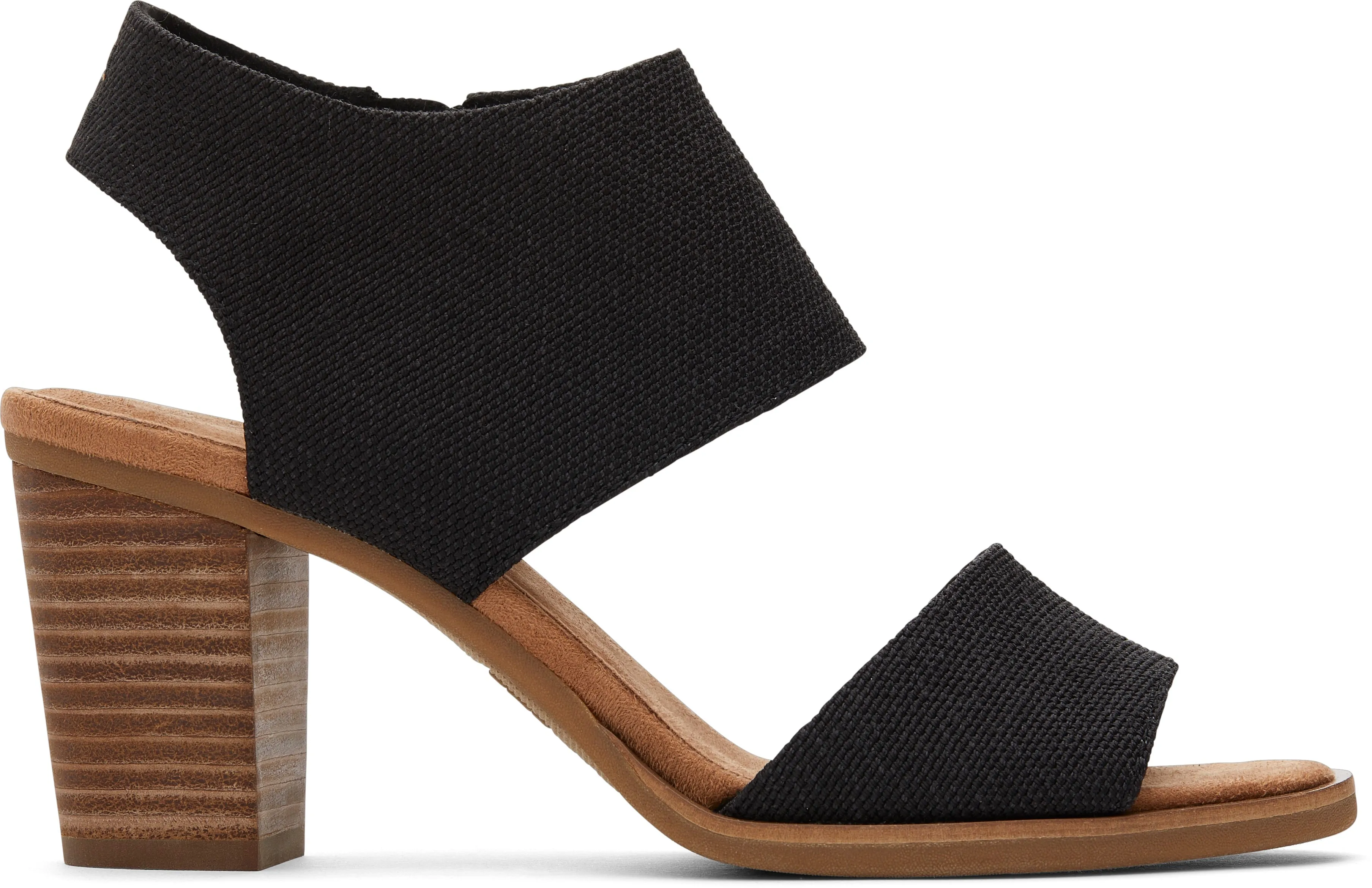 Majorca Cutout Sandal - Black Melange Woven