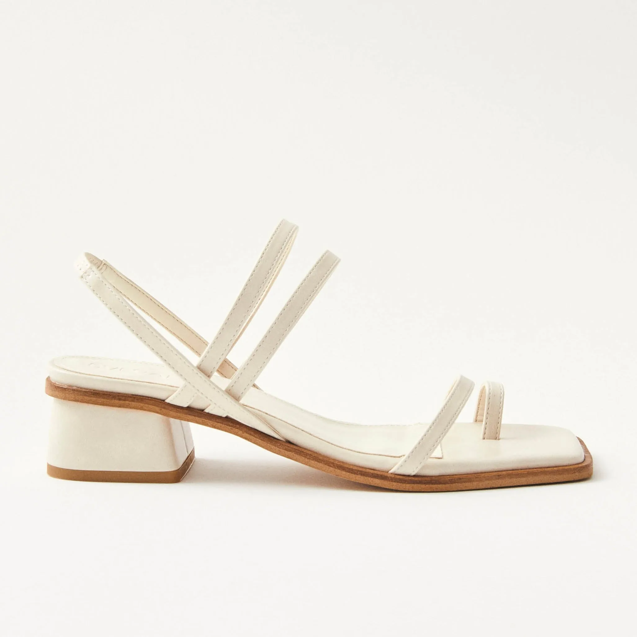 Marlowe Cream Vegan Leather Sandals