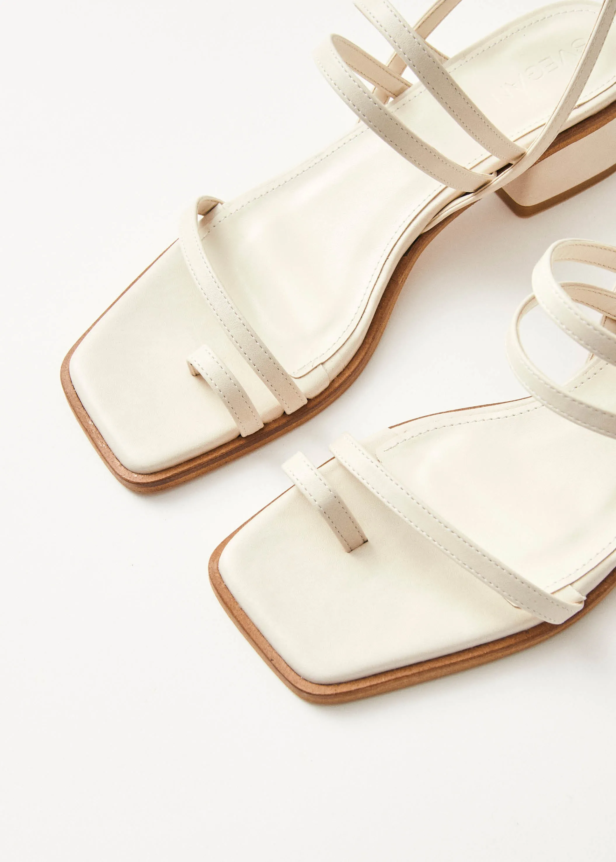 Marlowe Cream Vegan Leather Sandals