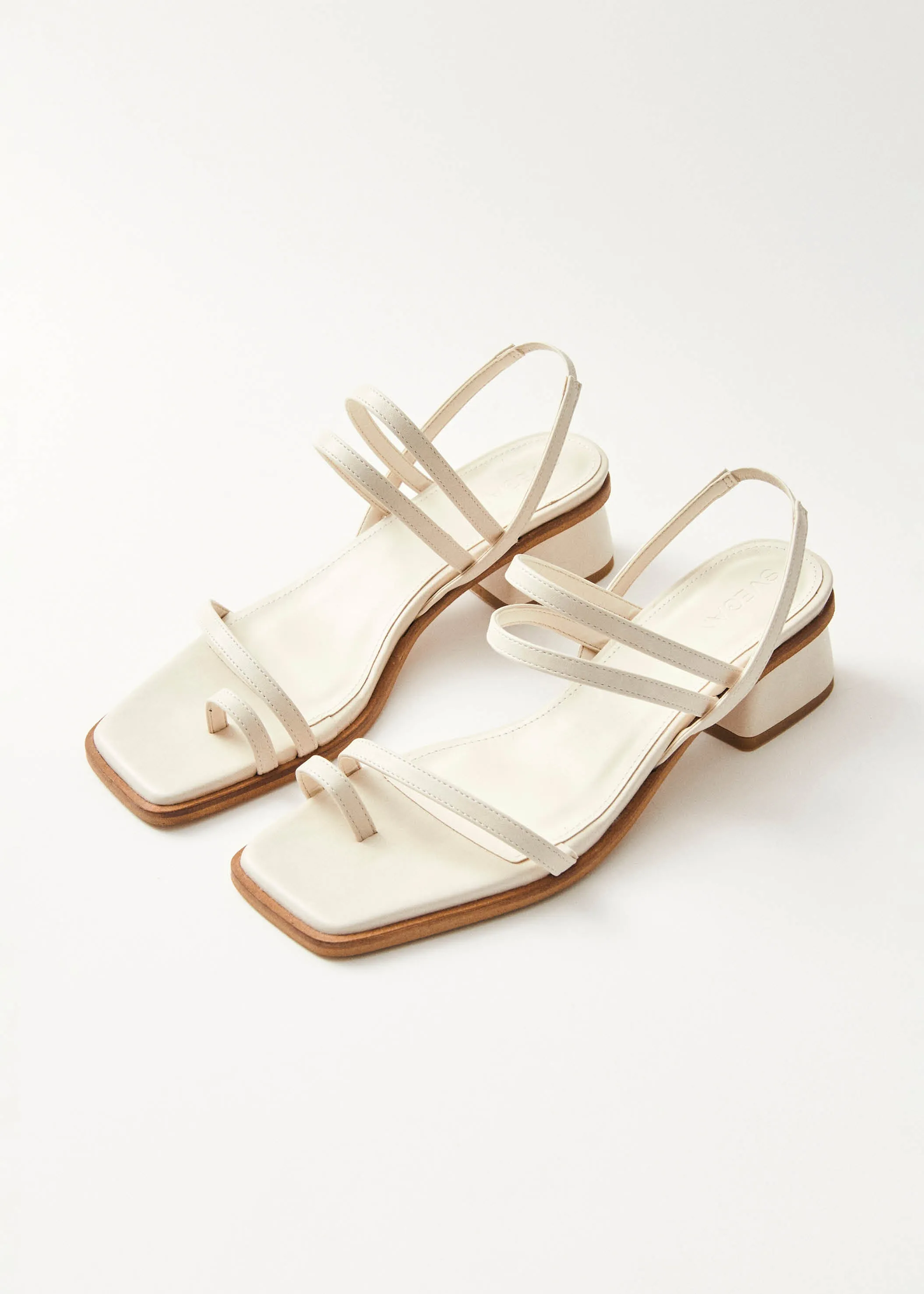 Marlowe Cream Vegan Leather Sandals