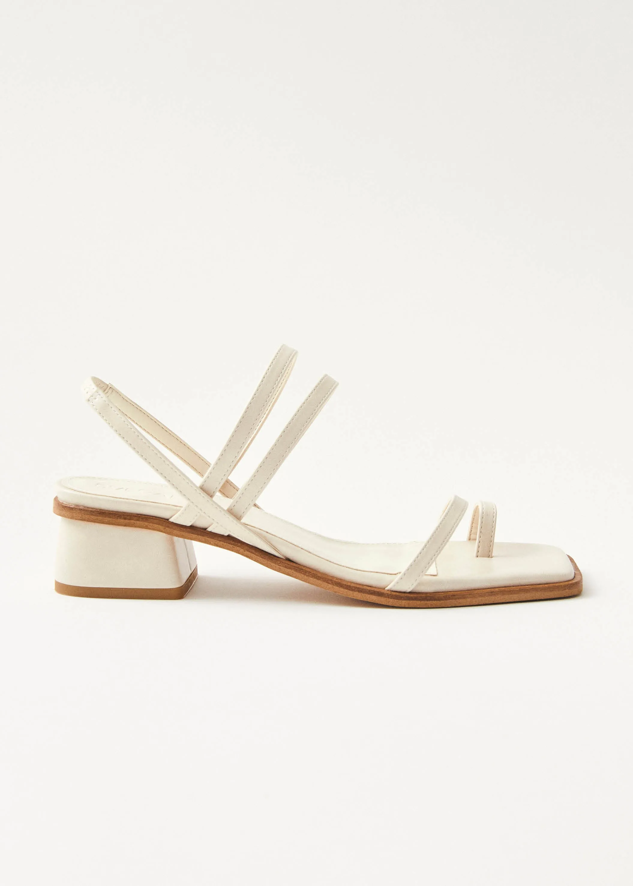 Marlowe Cream Vegan Leather Sandals