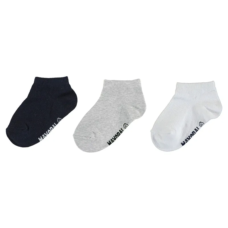 Mayoral Mini 3pc Short Sock Set_ Heather 10230-97