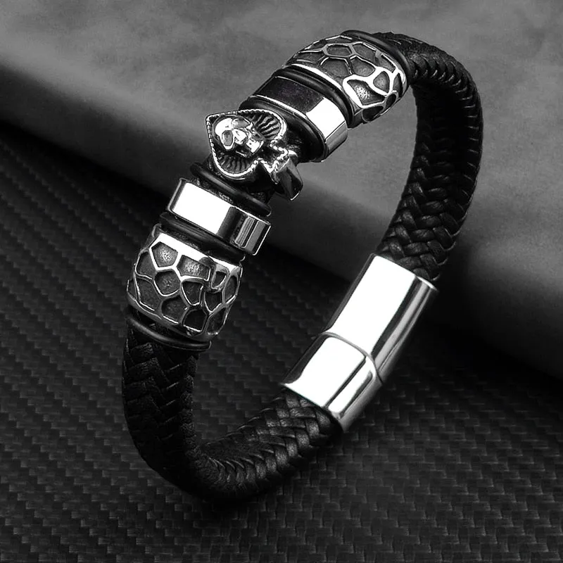 Men’s Spade Skull Head Bracelet