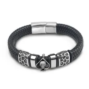 Men’s Spade Skull Head Bracelet