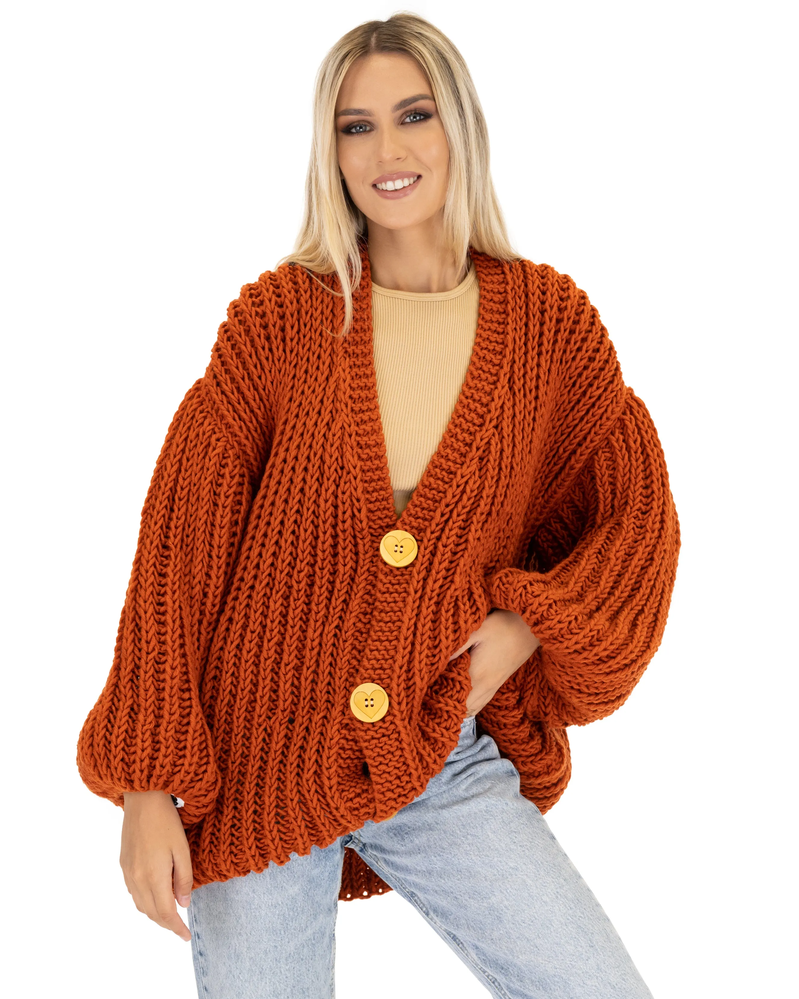 Merino Balloon Cardigan