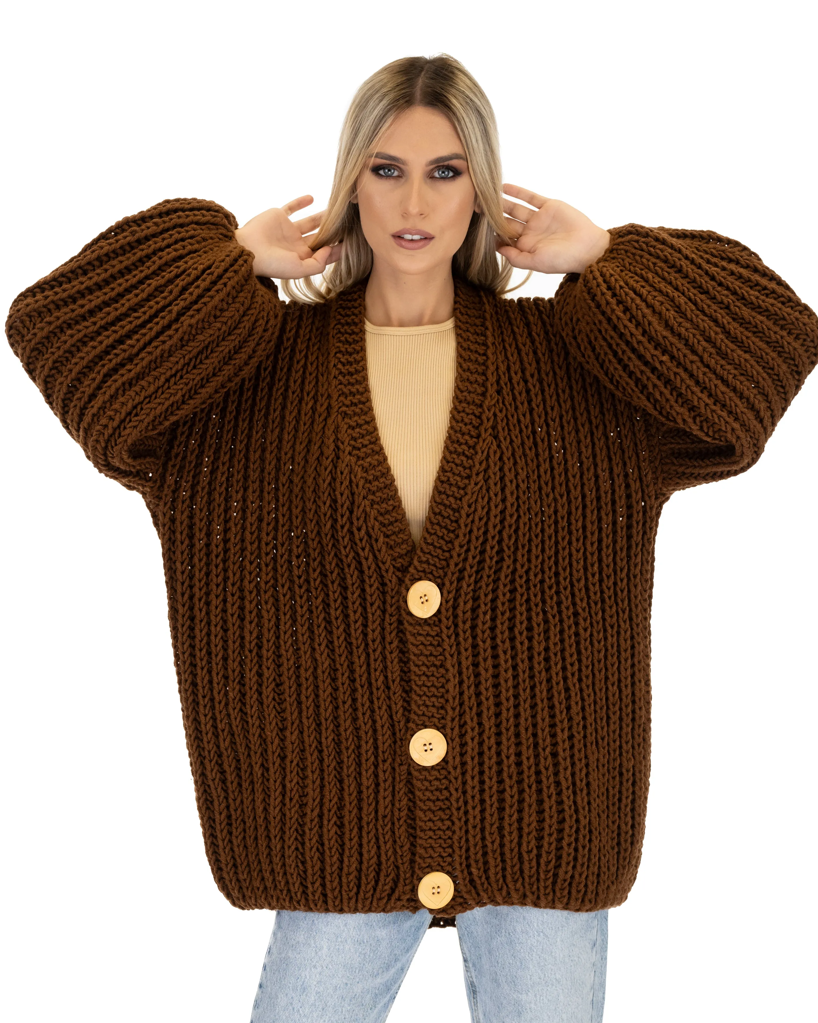 Merino Balloon Cardigan