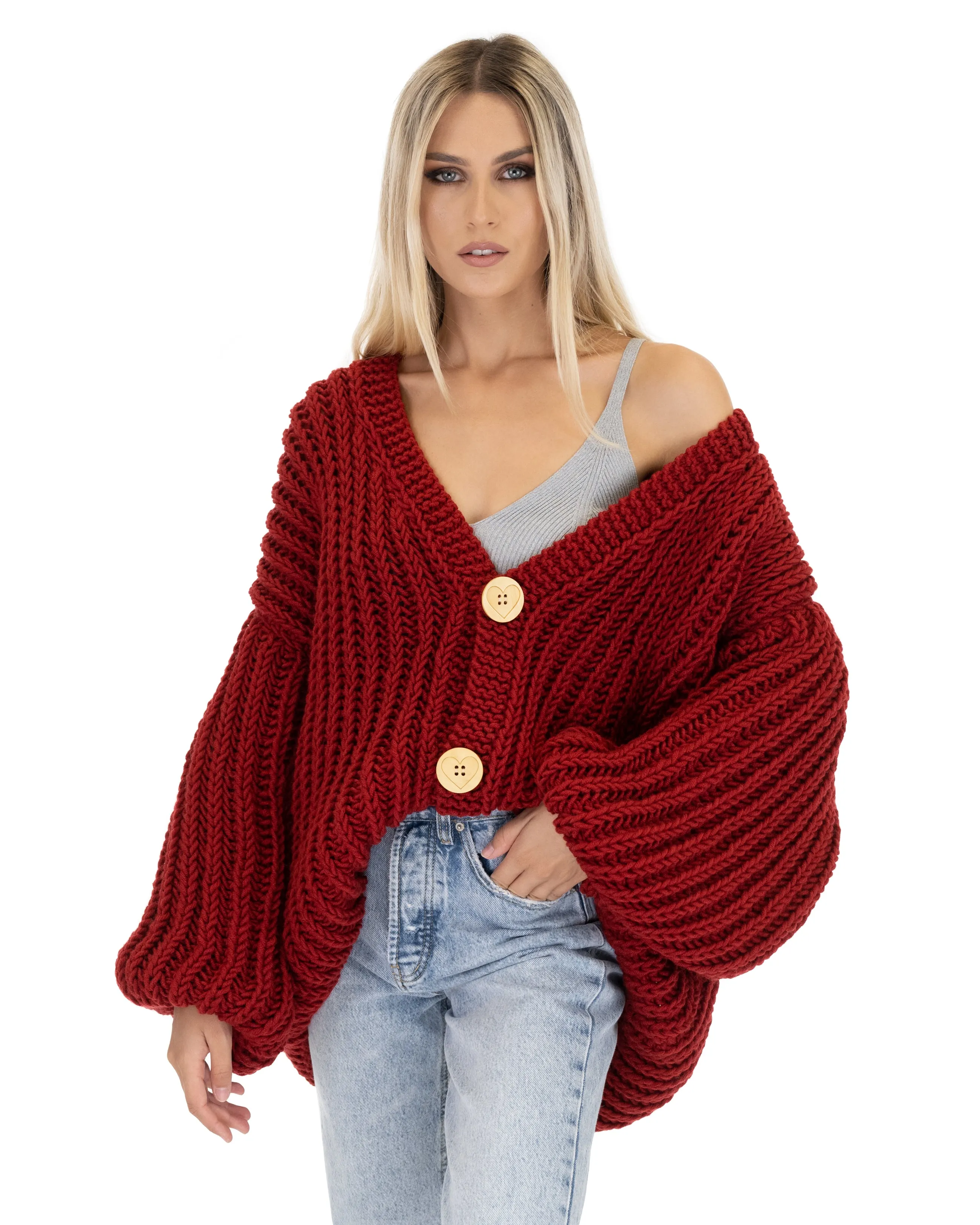 Merino Balloon Cardigan